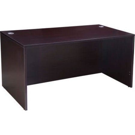 NORSTAR OFFICE PRODUCTS - KLANG MALAYSI Interion Desk Shell, 60inW x 30inD, Mocha O-695932MC